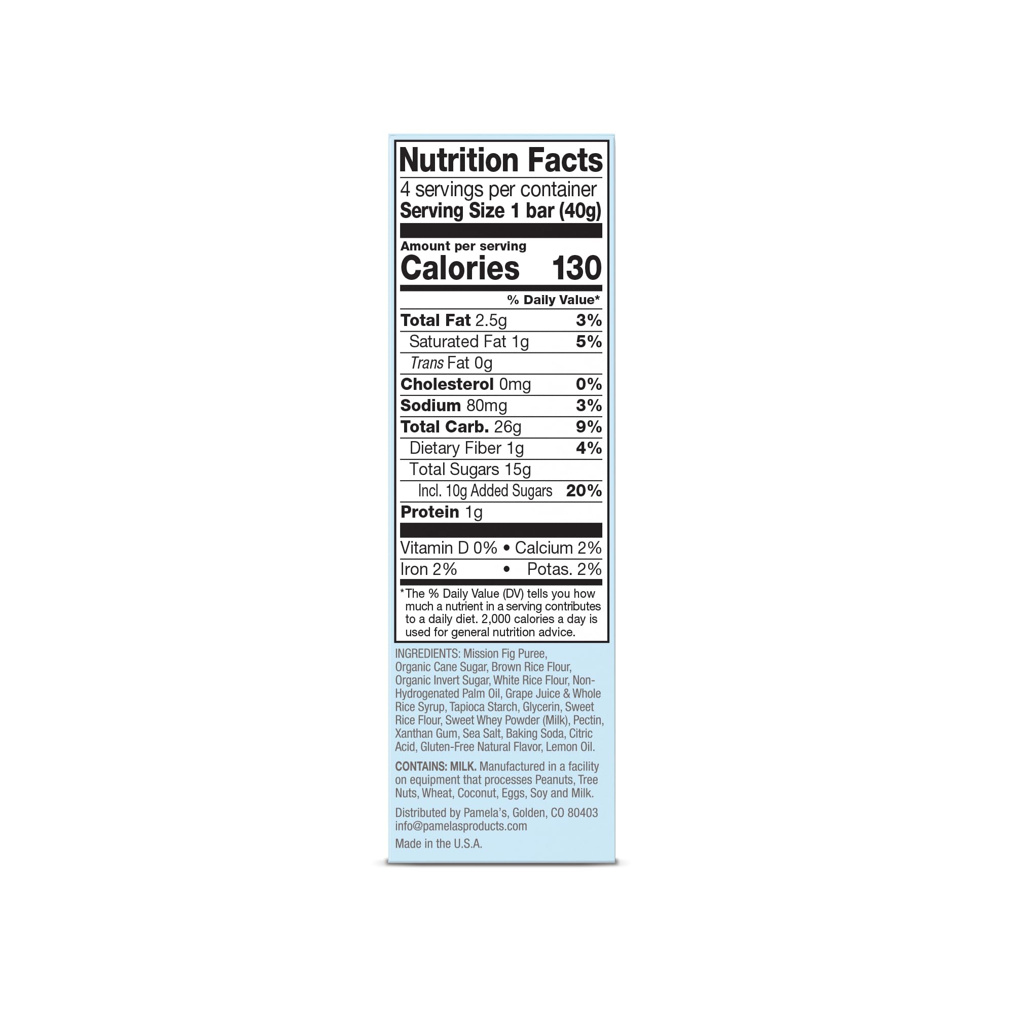 Pamelas Cookies Bag Figgies Mission, 5.64 oz