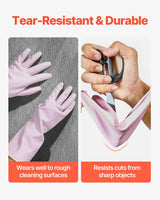 VEVOR Reusable Dishwashing Gloves, 2 Pairs Colorful Reusable Household Kitchen Cleaning Gloves for Washing Dishes and Cleaning Tasks, Flexible