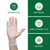 TenderGentle Vinyl Disposable Gloves for Cooking and Food Prep - Case of 1000 Clear Large Latex Free Disposable Gloves - Food Safe for BBQ, Cooking