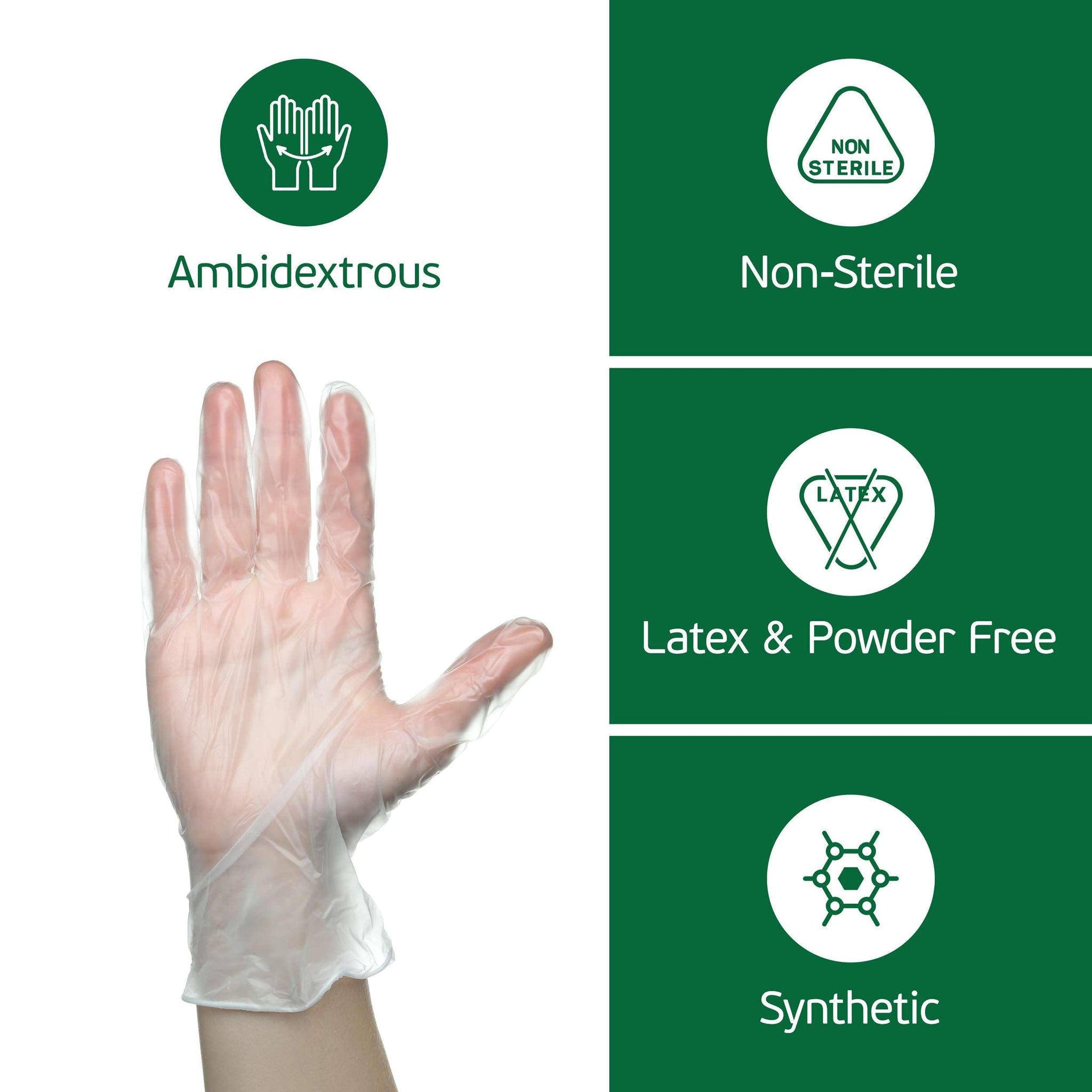TenderGentle Vinyl Disposable Gloves for Cooking and Food Prep - Case of 1000 Clear Large Latex Free Disposable Gloves - Food Safe for BBQ, Cooking