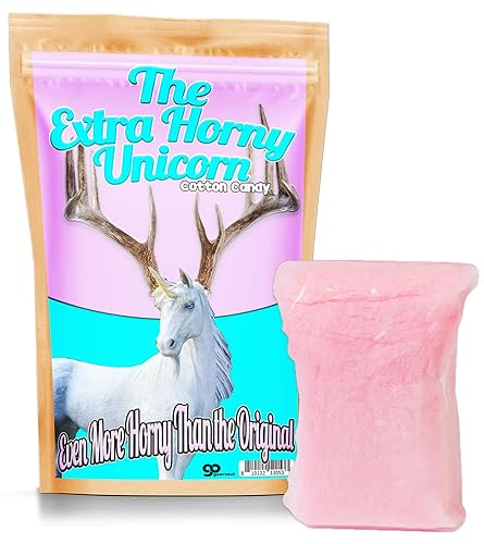 Horny Unicorn Cotton Candy - Funny Candy Gifts for Women - Stocking Stuffers for Girls - Best Friend Christmas Gifts Small - Delicious and Funny