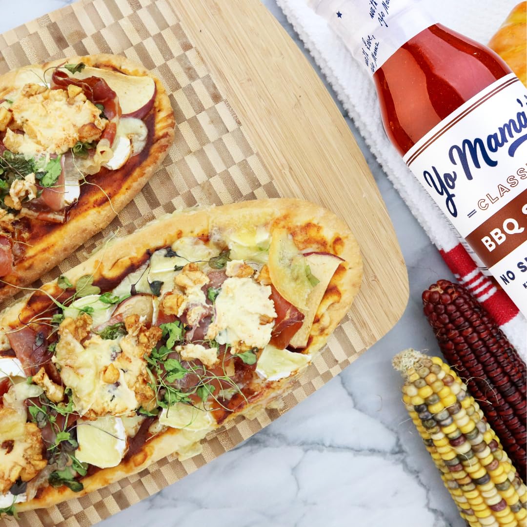 Yo Mama's Foods Keto Barbecue BBQ Sauce - (Pack of 2) - Vegan, No Sugar Added, Low Carb, Low Sodium, Gluten Free, Paleo, and Made with Whole Non-GMO