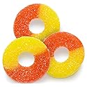 Mother Bears Candy Peach and Yellow Gummy Rings, 1 Pound Bag