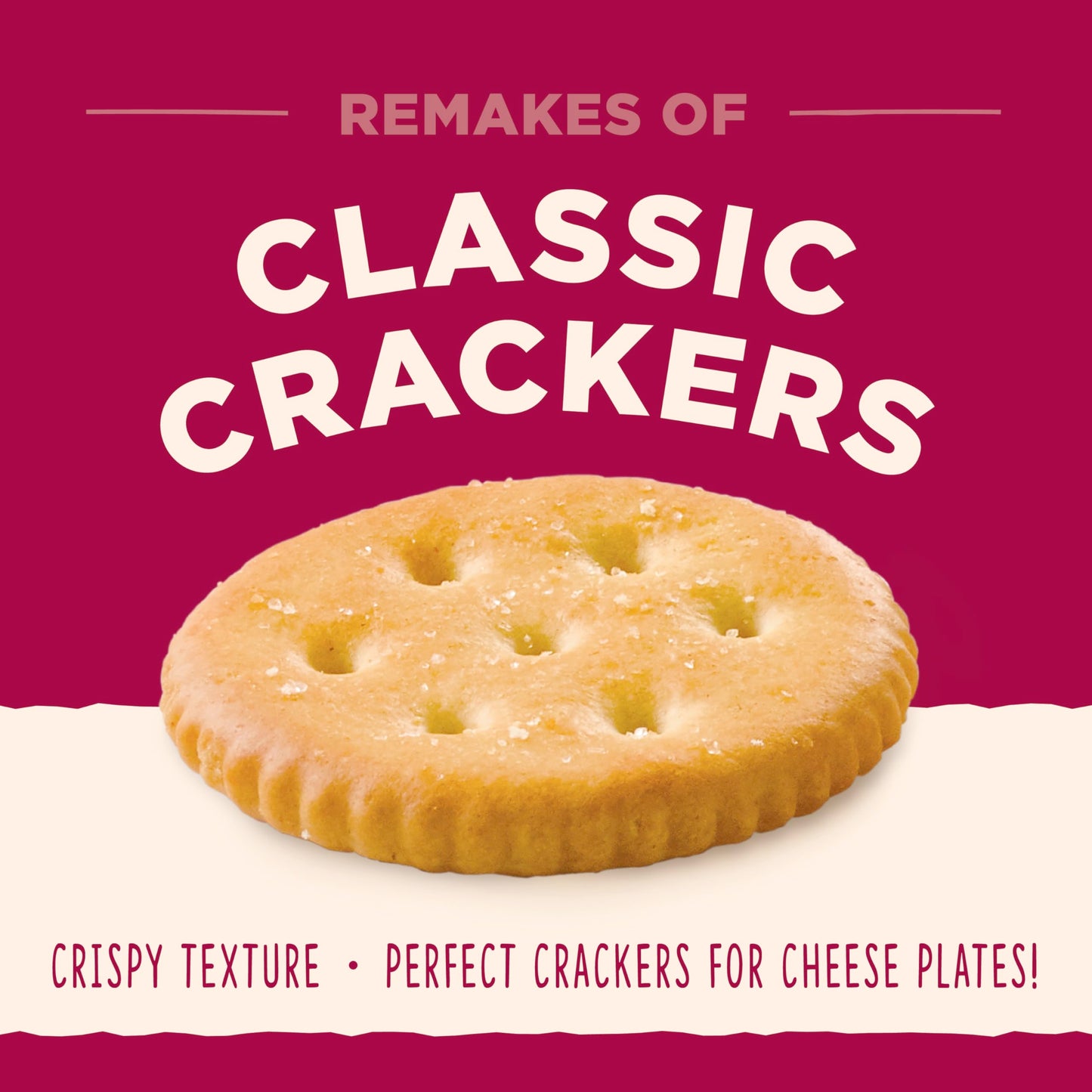 Back to Nature Classic Round Crackers - Dairy Free, Non-GMO, Made with Wheat Flour & Sea Salt, Delicious & Quality Snacks, 8.5 Ounce (Pack of 6)