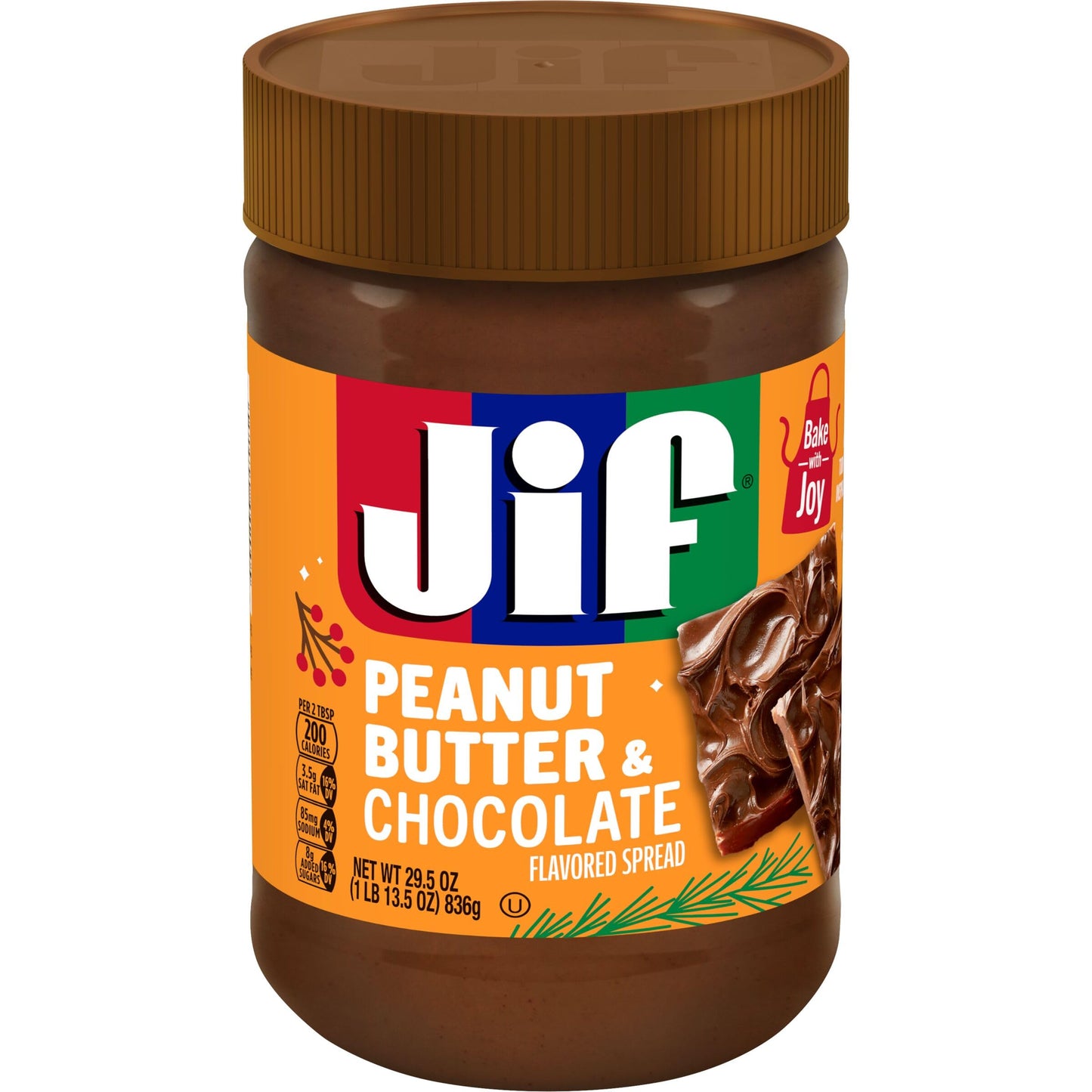 Jif Peanut Butter & Chocolate Flavored Spread, 29.5 oz Jar