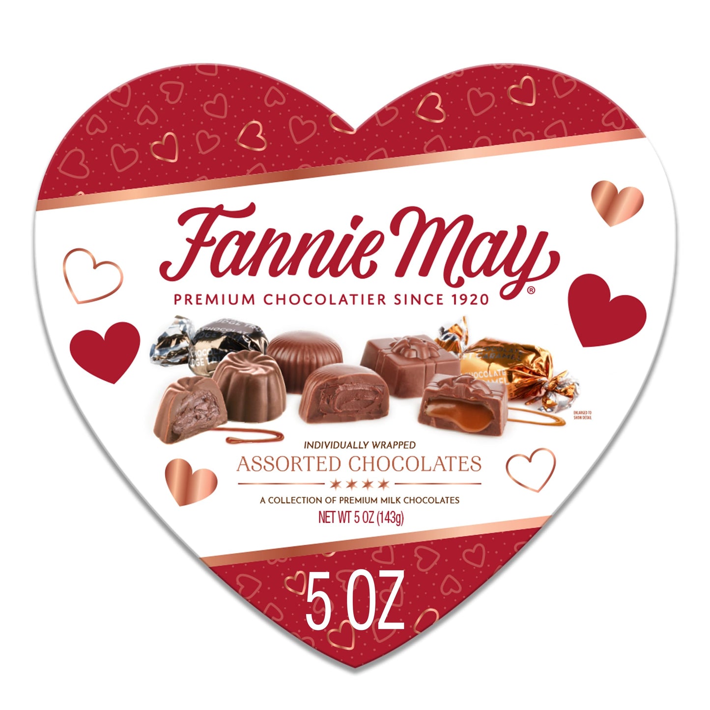 Fannie May Assorted Heart Box 5oz