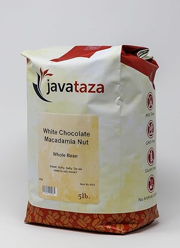 White Chocolate Macadamia Nut Whole Bean Coffee 5lb. - Fairly Traded, Naturally Shade Grown (Whole Bean)