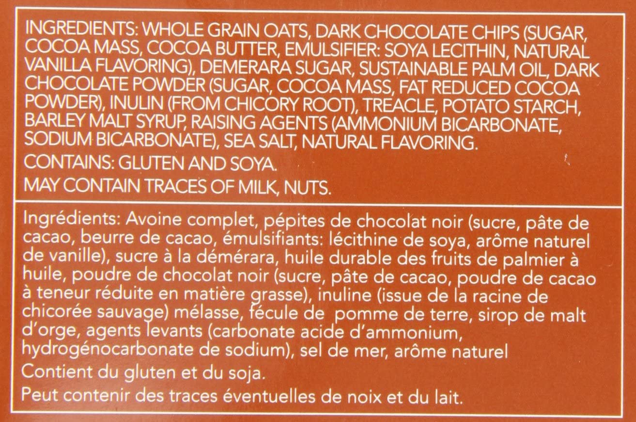 Nairns Dark Chocolate Chip Oat Cookies, 7.1-Ounce (Pack of 4)