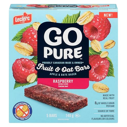GO PURE Raspberry Fruit & Oat Bars, 140 GR