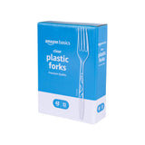 Amazon Basics Disposable Clear Plastic Forks, Premium Quality, BPA Free, for Everyday Use, 48 Count