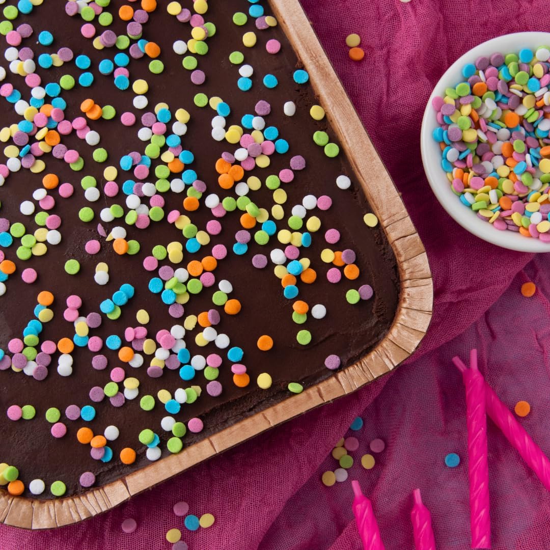 Sweets Indeed Rainbow Sprinkles, Edible Confetti Mix, Perfect for Cake Decorations, Baking, Ice Cream, Cookies, Cupcake Topper For Birthday, Dairy