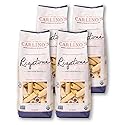 Carlino's Dried Rigatoni | Organic Durum Wheat Semolina | Bronze Die Cut | Air Dried | Non-GMO, USDA Organic, Made in Italy, 17.6 Oz (Pack of 4)
