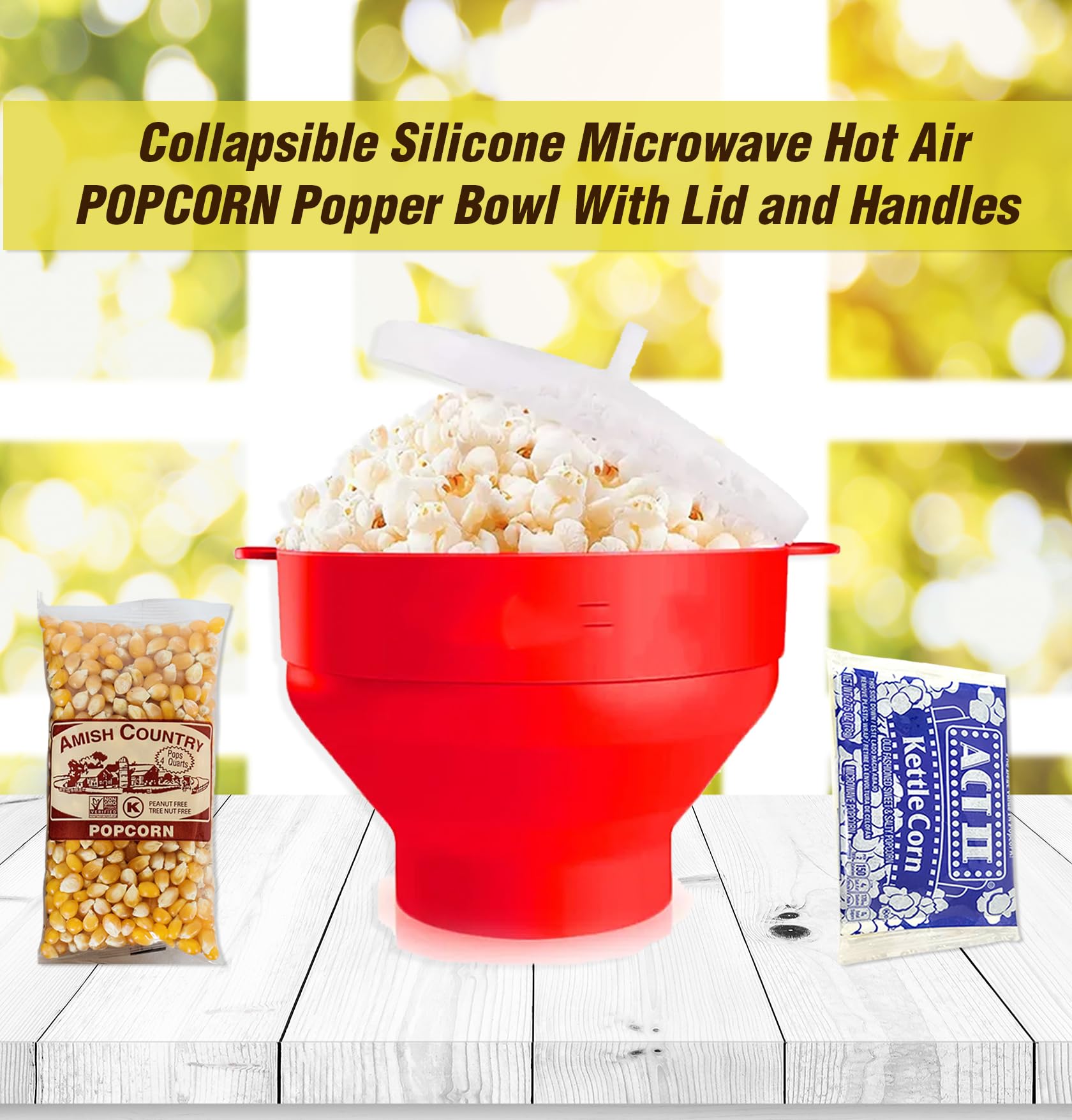 POPCORN LOVER Movie night Gift Basket care package - for family or Birthday gift snack variety or Popcorn seasoning, w/Hot Air Popcorn maker & Funny