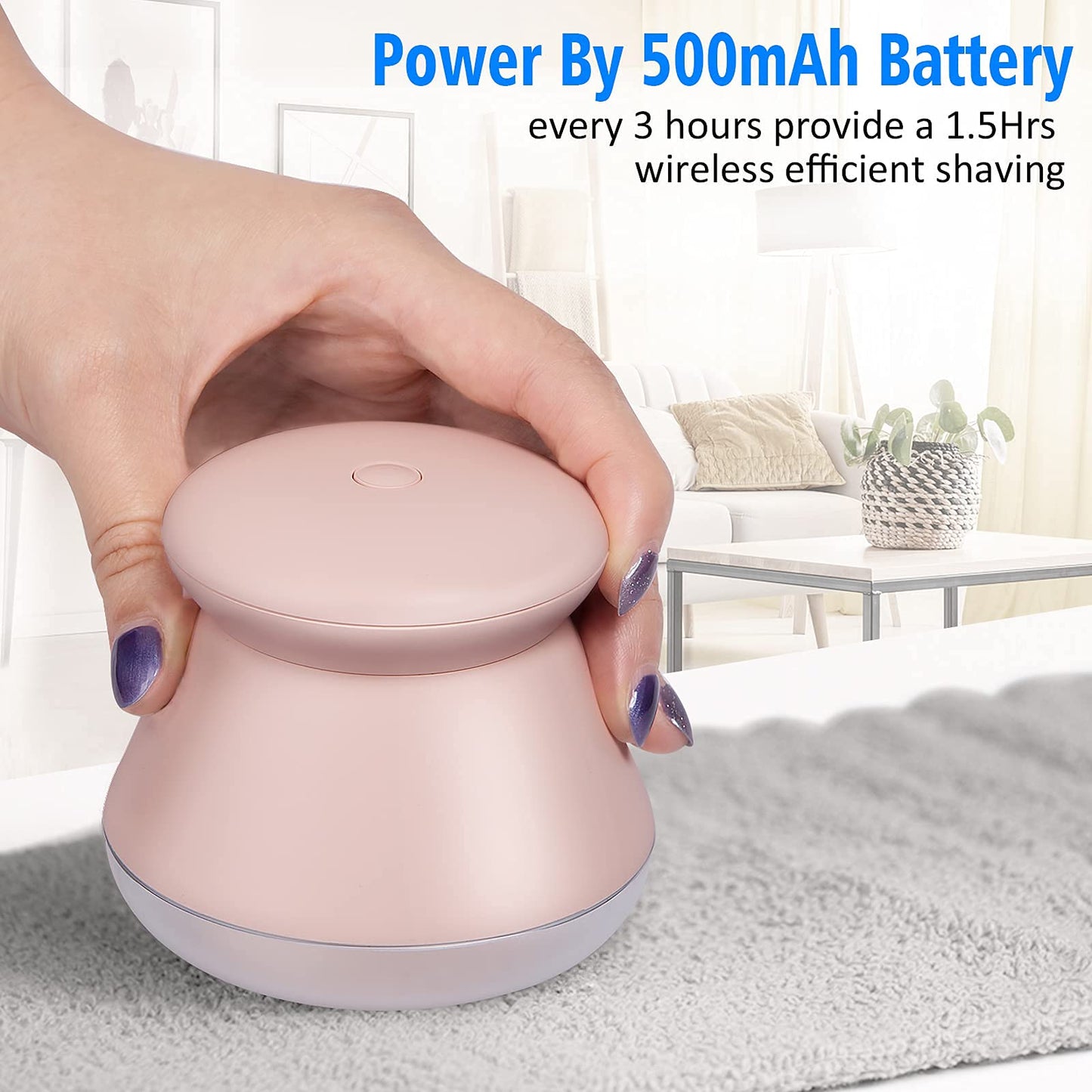 Rechargeable Fabric Shaver, Uluker Lint Remover Sweater Defuzzer Lints Fuzz Remover Depiller with 6-Leaf Blades for Removing Clothes Fuzz, Lint Balls