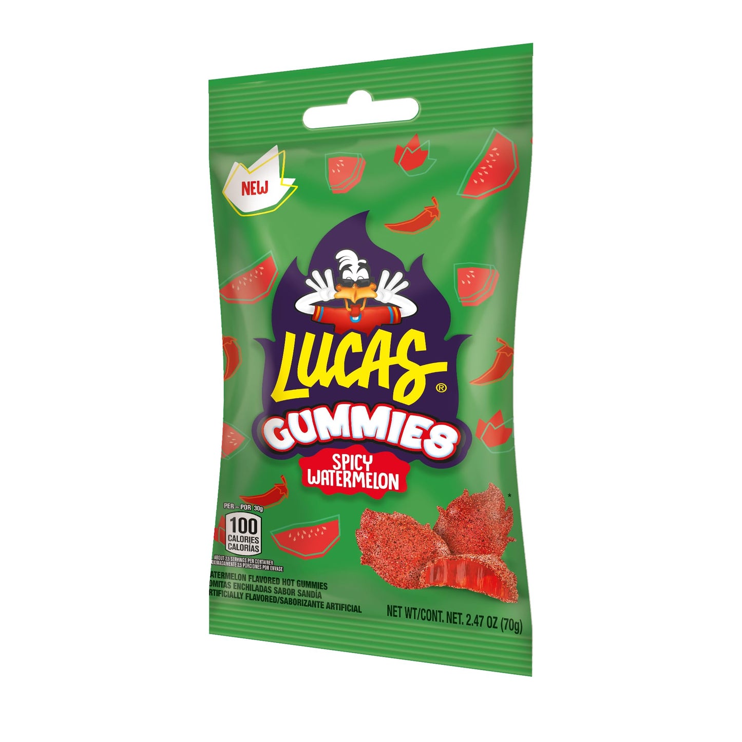 Lucas Spicy Gummies Watermelon Flavored 12 pack, 29.6OZ - Share the Heat this Valentine's Day
