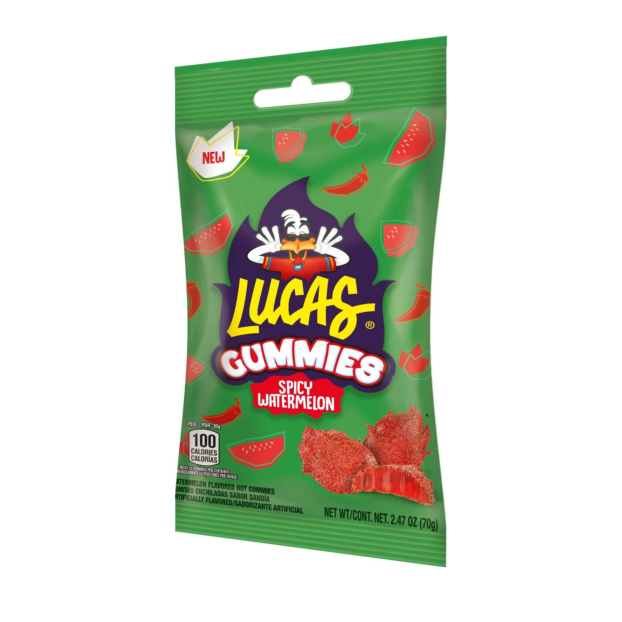 Lucas Spicy Gummies Watermelon Flavored 12 pack, 29.6OZ - Share the Heat this Valentine's Day