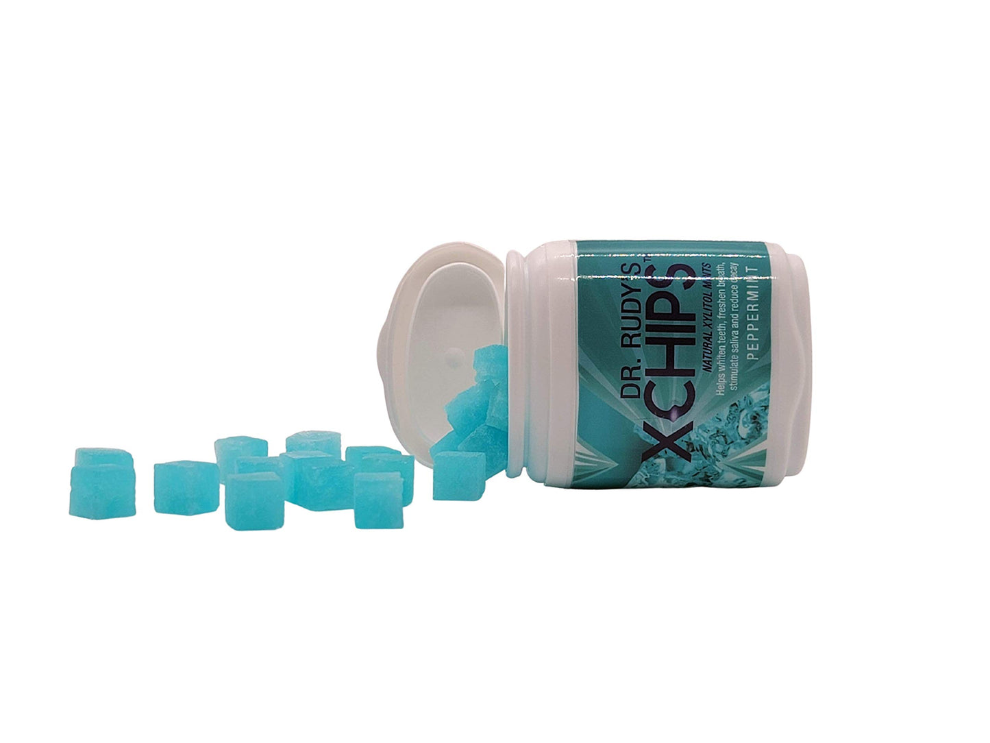 Mint Xylitol Xchips by Dr Rudy's: 4 Pack for Dry Mouth & Fresh Breath