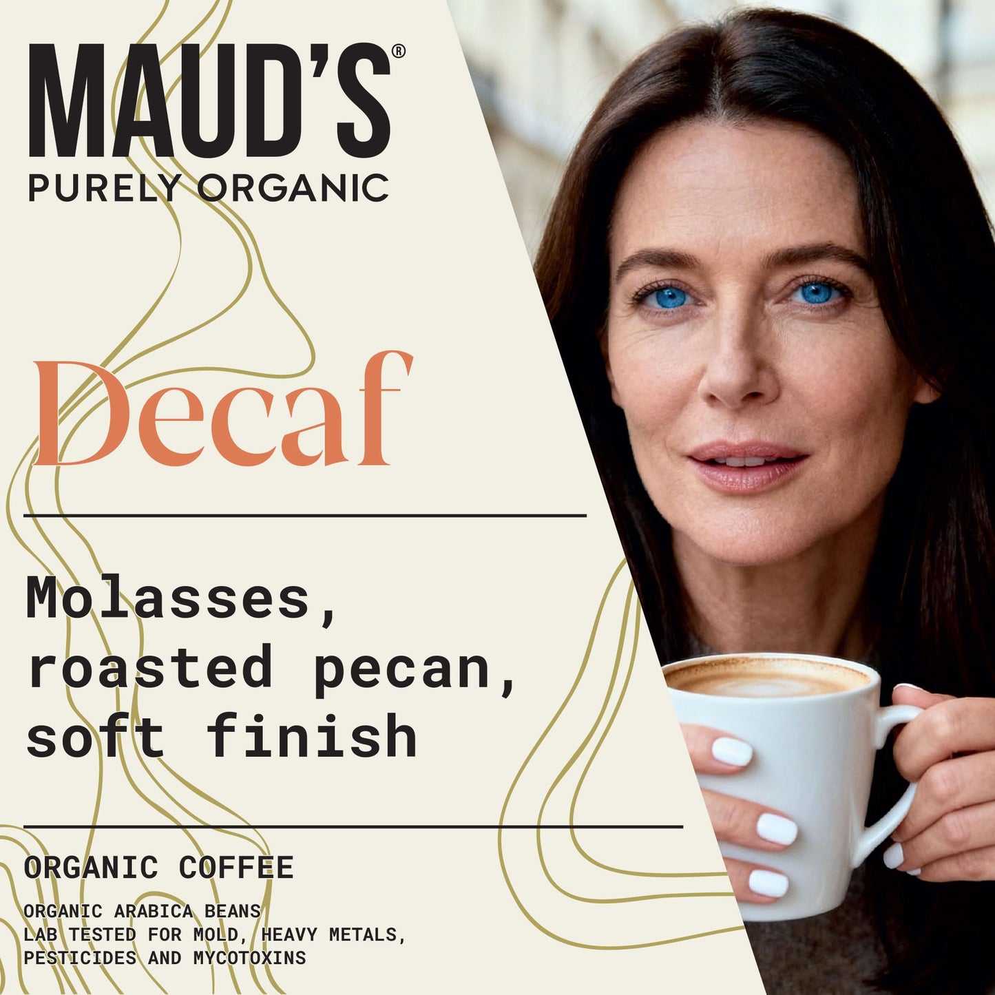 Maud's Purely Organic Low Acid Decaf Medium Roast Coffee Pods - Swiss Water Processed - 16ct | Lab Tested for Mold, Mycotoxins, Heavy Metals