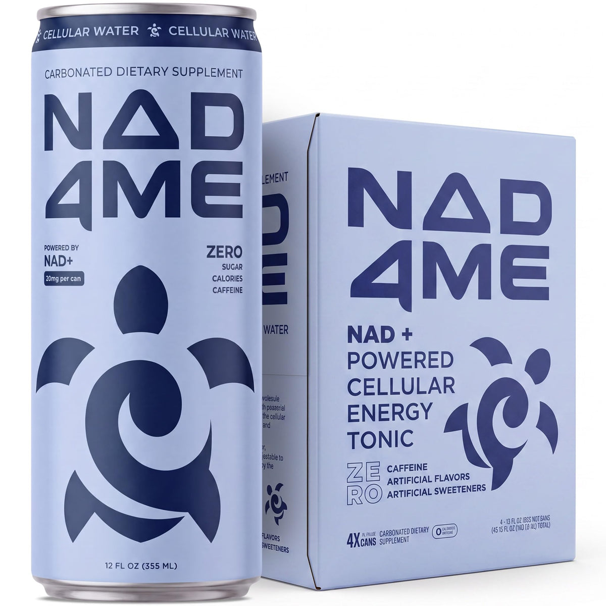 NAD4Me Cellular Energy Water, Zero Sugar, Zero Caffeine, 4-Pack