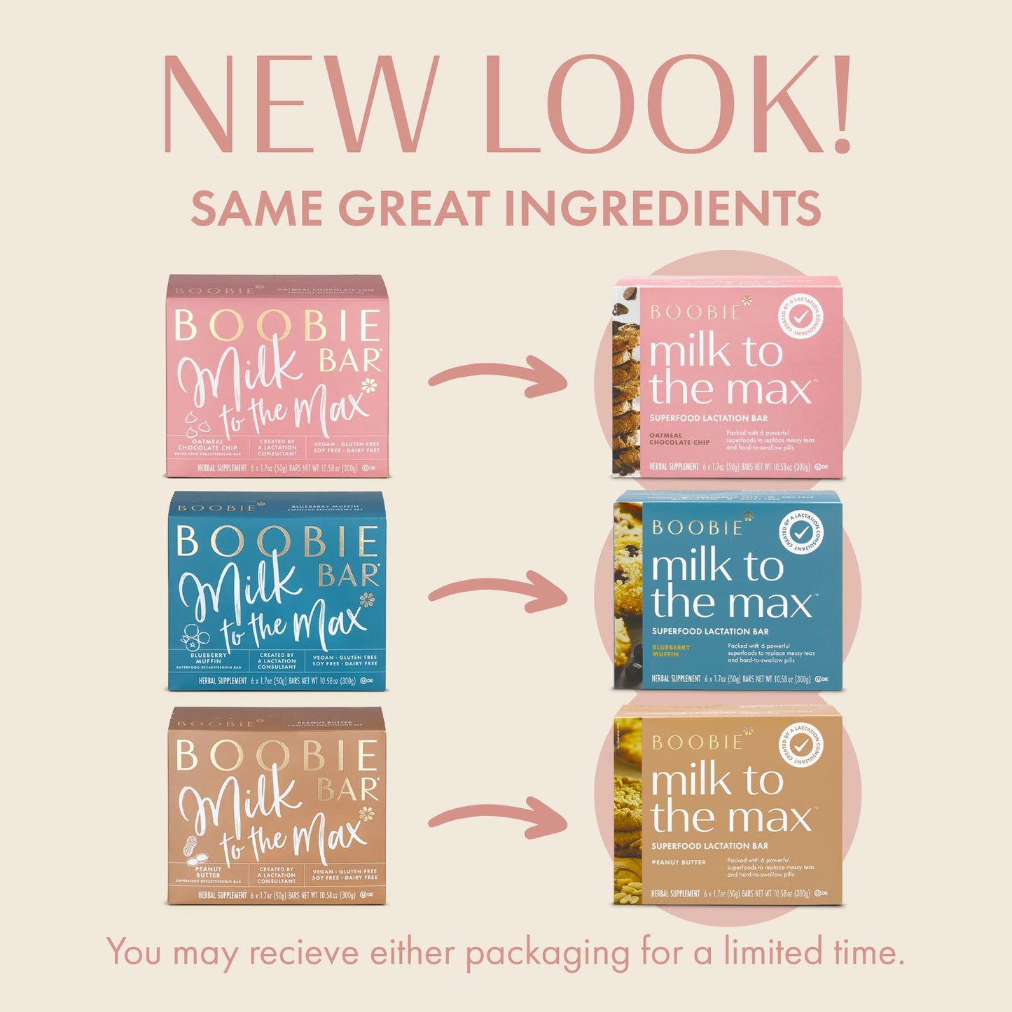 Boobie Bar Superfood Lactation Bar Variety Pack, Lactation Snacks for Breastfeeding Moms to Increase Milk Supply, Fenugreek-Free, Gluten-Free