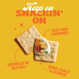 Back to Nature Crispy Wheat Crackers, Non-GMO, Vegan Friendly Snack Cracker, Made with Wheat Flour & Sea Salt, Snack Happy, 6.5 oz Box