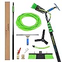EQUIPMAXX 24 Feet Reach Solar Panel Cleaning Brush & Pole Kit Window Cleaner Solar Panel Cleaning System Washing Tool Professional Solution: Scrubber