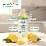 Good Natured Brand All-Purpose Cleaner Concentrate | Multi-Surface Cleaner | Natural Lemon Essential Oil | Multipurpose Cleaner Concentrate All