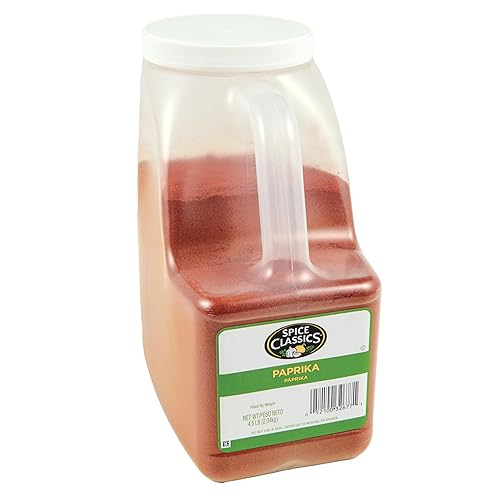 Spice Classics Paprika, 4.5 lb - One 4.5 Pound Container of Bulk Paprika Powder, Perfect for Garnishing and Flavoring Eggs, Soups, Stews, Sauces