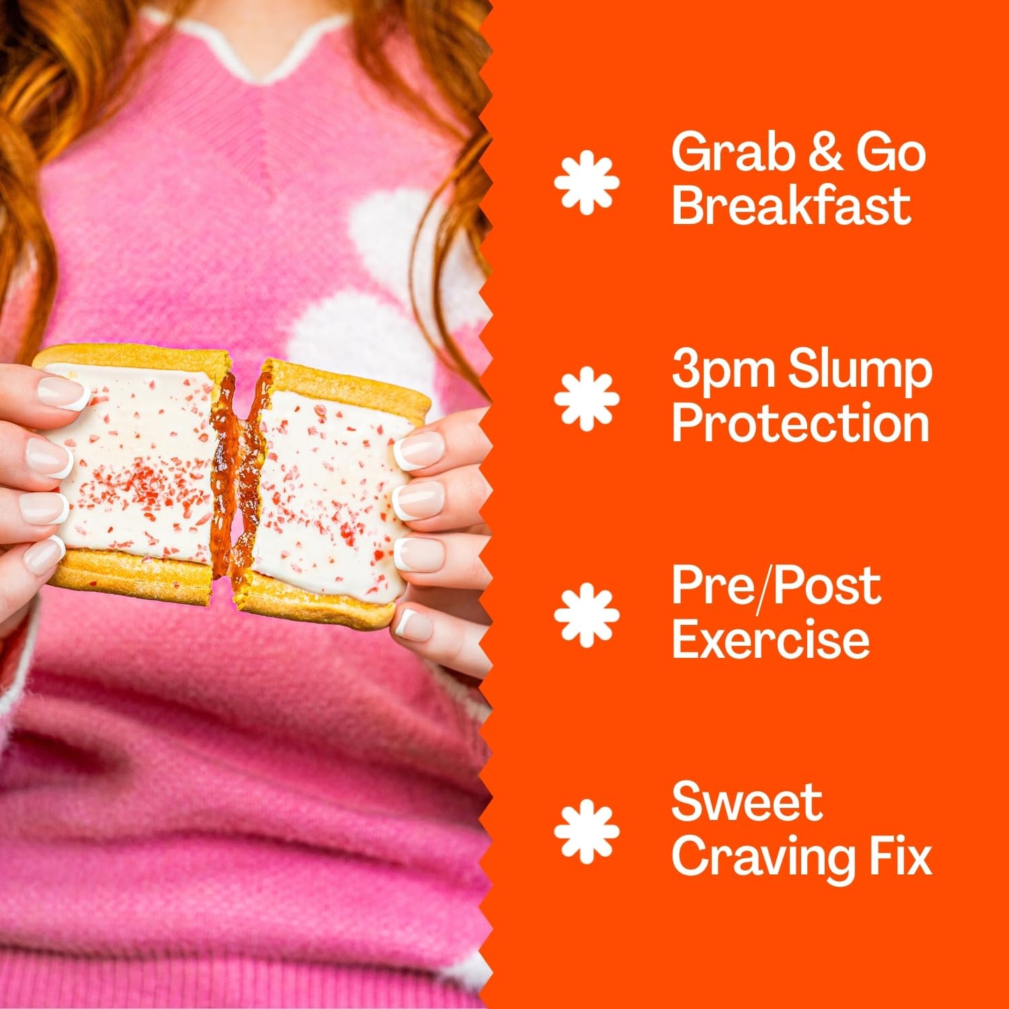 Flings Protein Pastries - 14g Protein, 4g Fiber, 160 Calories - Low Sugar Protein Snack Bars - Gluten Free - Frosted Strawberry (8 Pack)
