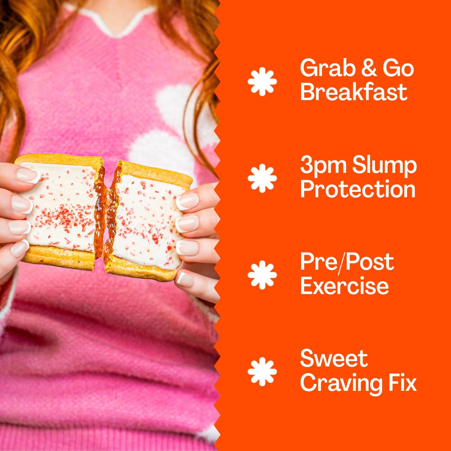 Flings Protein Pastries - 14g Protein, 4g Fiber, 160 Calories - Low Sugar Protein Snack Bars - Gluten Free - Frosted Strawberry (8 Pack)