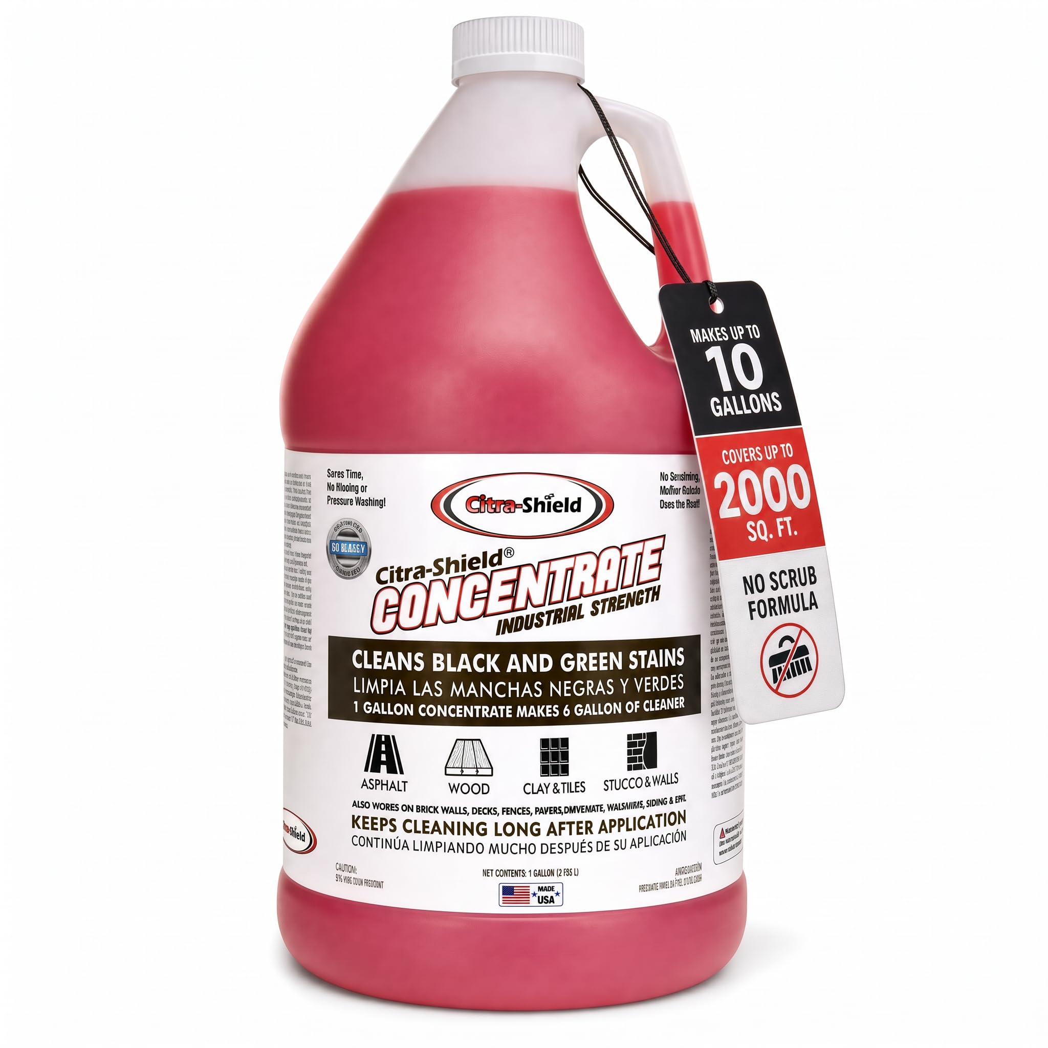 Citra-Shield Natural, Powerful Outdoor Cleaner, Multi-Use Formula, Powers Through Stains on Decks, Siding, Fences, Concrete, and More (1)