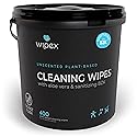 Wipex Gym & Fitness Cleaning Wipes, 400ct Dispensing Bucket with Sanitizing BZK for Hands, Great for Gym, Studios and Fitness Centers 400 Count (Pack