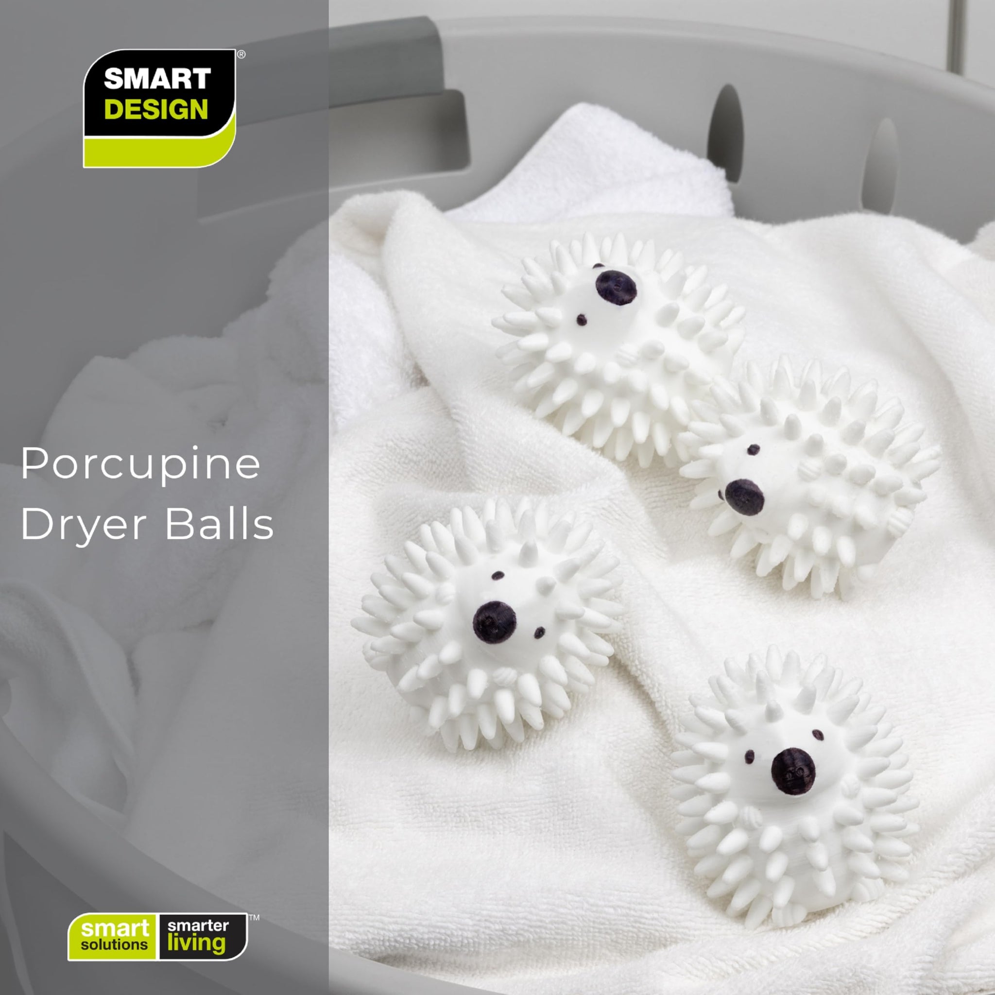 Smart Design Plastic Porcupine Dryer Balls- Set of 4