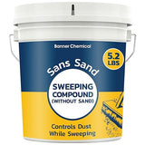 Banner Chemical Sans Sand Gritless Sweeping Compound Without Sand - Effective Dust Control, Non Abrasive and Safe for Smooth, Finished & Polished