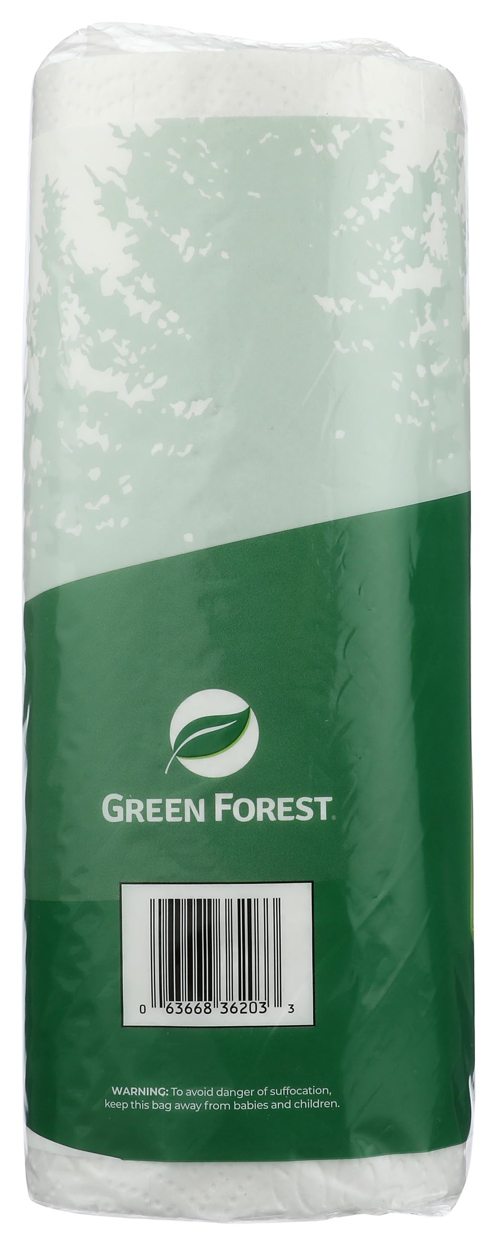 Green Forest 3-Roll Size Your Own Towels, White