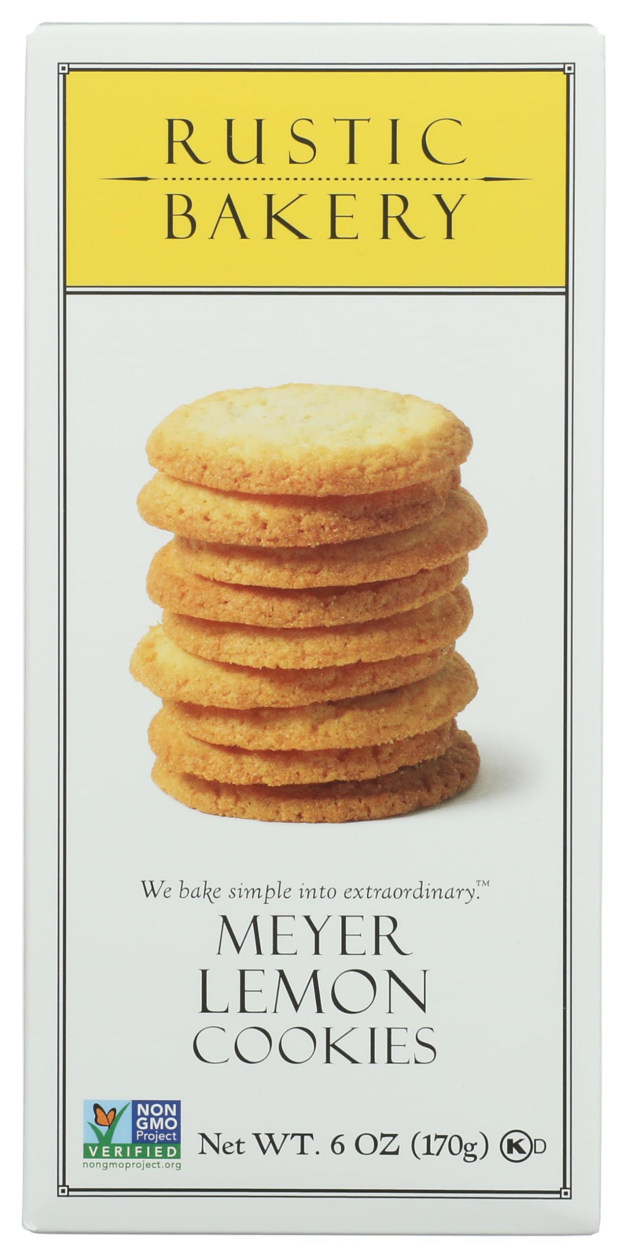 Rustic Bakery, Cookies Meyer Lemon, 6 Ounce