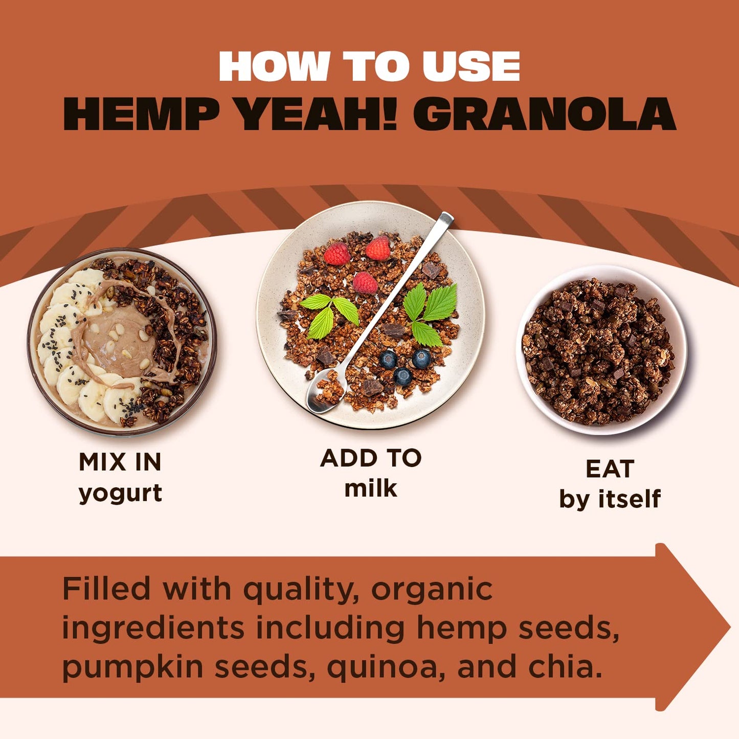 Manitoba Harvest Hemp Yeah Superseed Granola, Dark Chocolate - 10oz - 11g Protein, 4g Fiber, 3.5g Omega 3 & 6 per 60g serving - With Hemp & Pumpkin