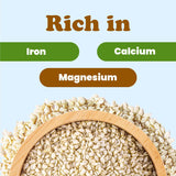 Hulled Sesame Seeds, 18 Pounds - Non-GMO Verified, Whole Raw White Sesame Seeds, Kosher and Vegan, Unroasted, Bulk Sesame. High in Magnesium, Iron