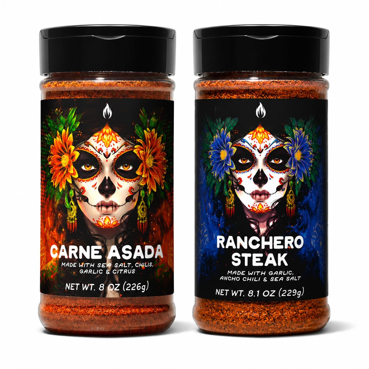 Spanglish Carne Asada & Ranchero Steak Seasoning Variety Pack, Grilling Spice Blends for Steak, Beef, Chicken, BBQ & Outdoor Cooking, 2 Bottles, 16.1