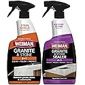 Weiman Stone & Granite Countertop Cleaner and Sealer Kit - Clean, Polish & Protect Natural Stone & Granite Sealer - Streak-Free - Safe for Granite