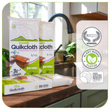 Quikcloth® Everyday Clean - Plant-Based, Gentle, Plastic-Free Cleaning Wipes for Home & Kitchen - Safe on Hands and Surfaces