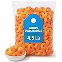 Gummi Peach Rings Candy, Soft Chewy Peach Flavor, 4.5 lb Bulk Bag