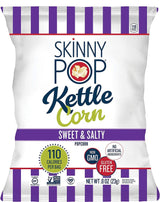 Skinny Pop Variety 12-Pack, Sweet & Salty Kettle, White Cheddar, Original, 12-0.5/0.8 oz Individual Bags