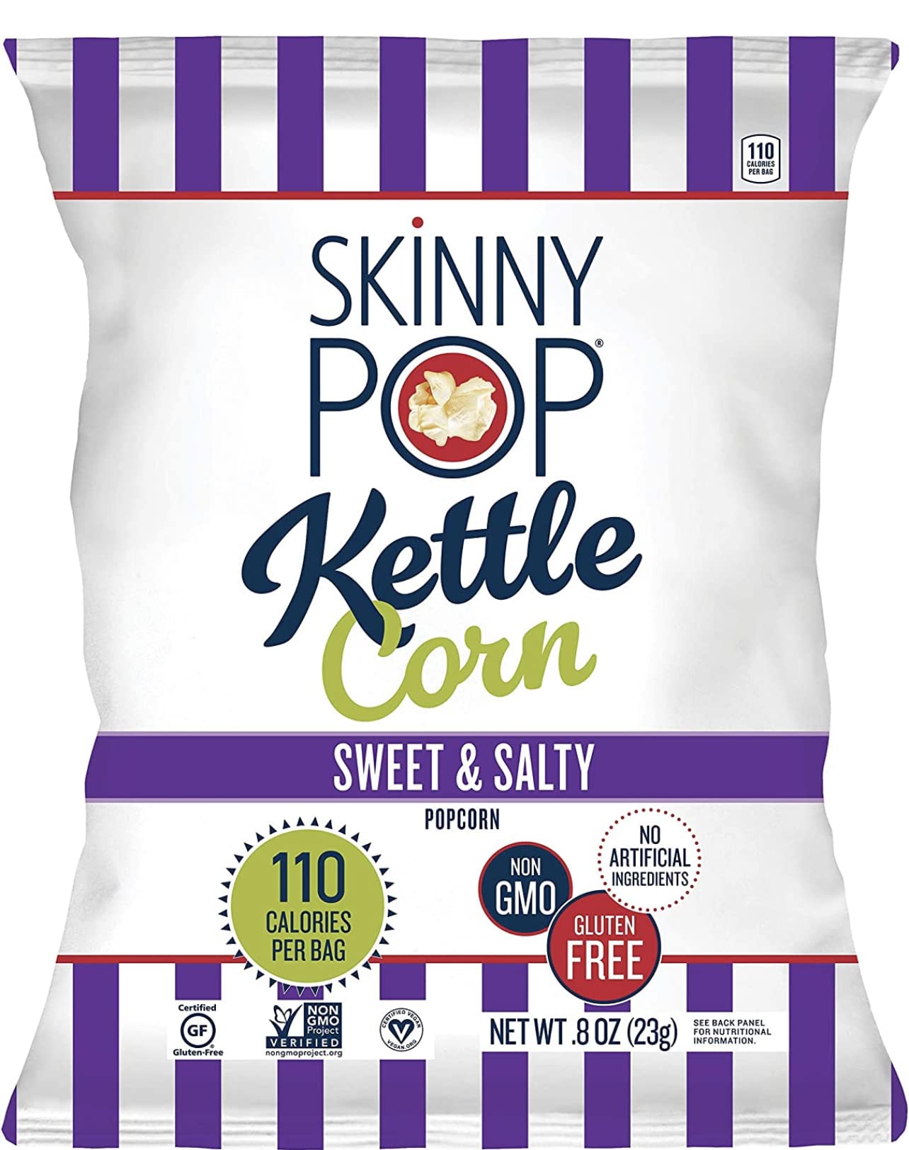 Skinny Pop Variety 12-Pack, Sweet & Salty Kettle, White Cheddar, Original, 12-0.5/0.8 oz Individual Bags