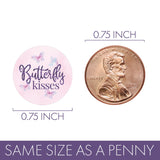 Butterfly Baby Shower Kisses Stickers - Candy Party Favor Labels, 180 Count