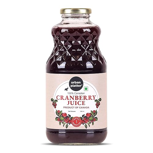 Urban Platter Canadian Cranberry Juice 1 Litre (Unsweetened No ed Sugar 100% Natural Cranberry Juice Good for UTI Health Perfect for Cocktails