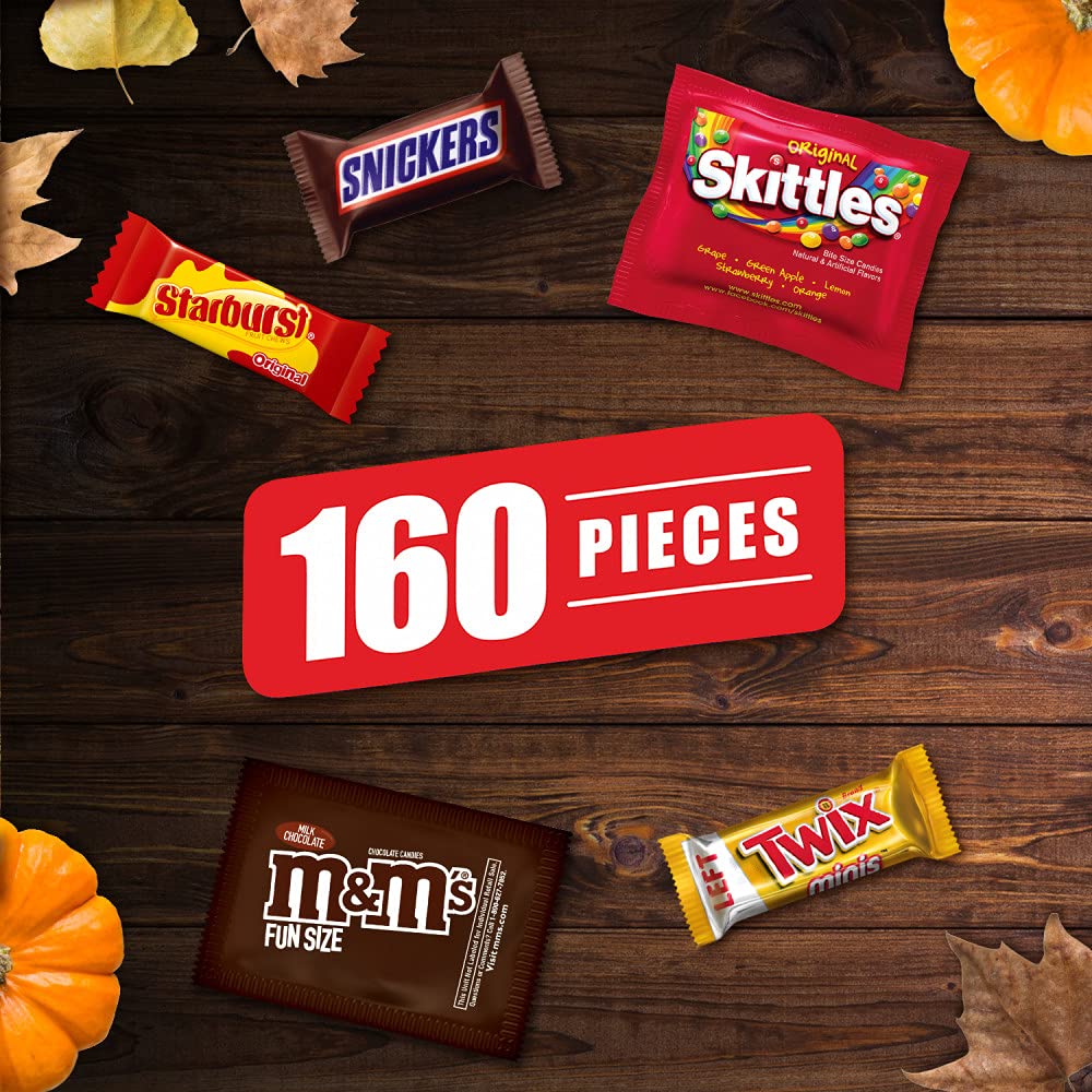 Mars M&M'S Milk Chocolate, SKITTLES Original Chewy Candy, SNICKERS Chocolate Candy Bar, STARBURST Chewy Candy & TWIX Caramel Cookie Bar Halloween