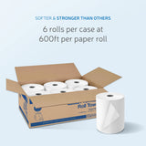EZbrnd Premium Soft 2ply+ Hardwound Hand Towel Roll, FSC certified, 600 ft x 6 rolls, Universal 8" x 1.5" core, P2H600