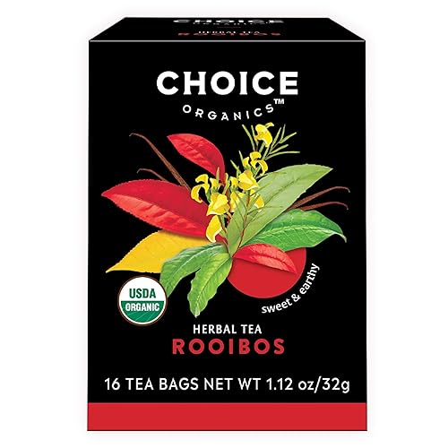 Choice Organic Teas Rooibos Tea - Fair Trade - Compostable - Caffeine Free - 48 Organic Herbal Tea Bags (Pack of 3)