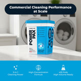 PowerPax 5-in-1 Laundry Detergent Pods - 425 Count, Washer Pods with Stain Remover, Odor Control, Fabric Softener & Color Care for Commercial Laundry